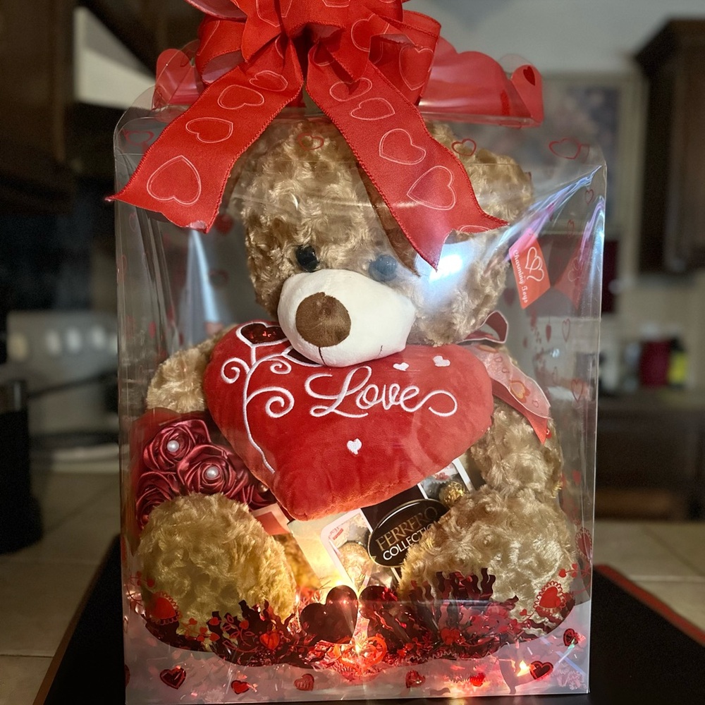 Love Teddy Bear with Ferrero Rocher Chocolates